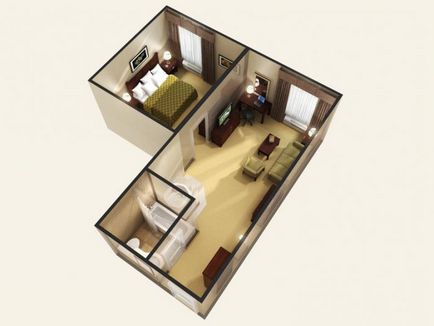 Două camere cu baie comună în casele din serii diferite, și în locuințe individuale