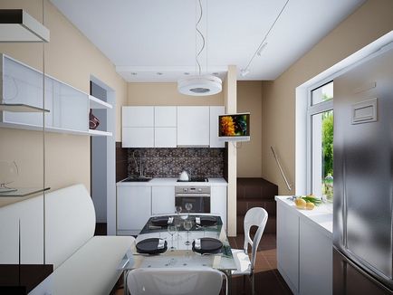 bucatarie-living într-un apartament cu cinci etaje (38 poze) instrucțiuni video de înregistrare a spațiului de proiectare combinat