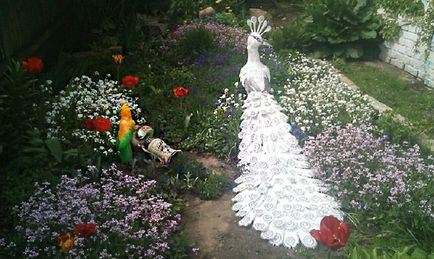 Master class - o grădină păun de sticle de plastic - decora viața cu propriile sale mâini - la punctul de colectare (sticle de plastic Peacock) Master class - o grădină păun de sticle de plastic - decora viața cu propriile sale mâini - la punctul de colectare