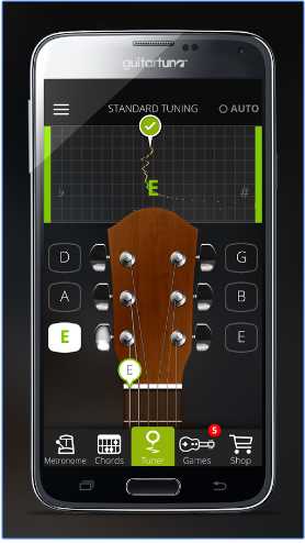 Tuning tunerul online Guitar printr-un microfon