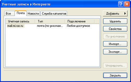 Configurarea programului Outlook Express pentru e-mail