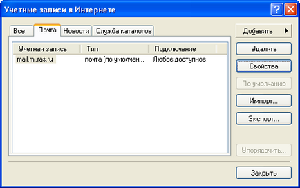 Configurarea programului Outlook Express pentru e-mail