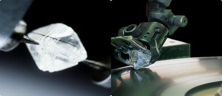 diamante brute și diamant natural de prelucrare arata ca