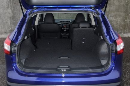volumul portbagajului Dimensiuni Nissan Qashqai, înlăturând captuseala, modelul de izolație ani 2016-2017