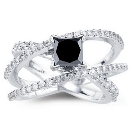 Verighete cu pietre (50 poze) Fie că este vorba de nunta inel de sex feminin cu pietre cerc negru