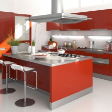 Clearance-ul interior bucătărie în roșu