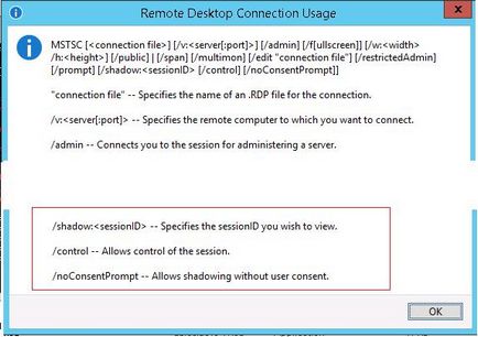 Rds umbra - conectarea la sesiunea de utilizator în Windows 2012 R2, ferestre pentru sistem