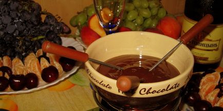 fondue de ciocolată la rețete de acasă, imagini, clipuri video, modul de a face fondue de ciocolată
