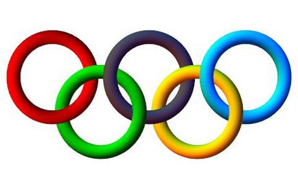 Albastru, negru, rosu, galben, verde - culorile inelelor olimpice