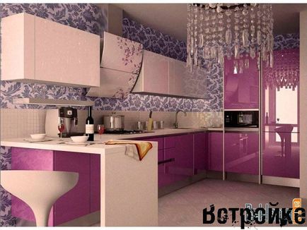 bucătărie de design și fotografie interior Lilac