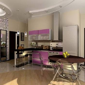 Lilac bucătărie exemple fotografice proaspete de mobilier si design interior