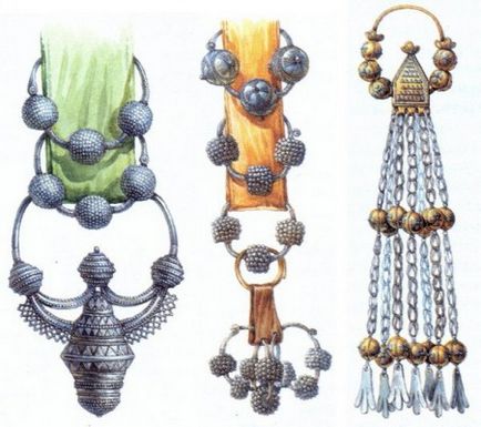amulete slave de cercei de argint, pandantive, piepteni