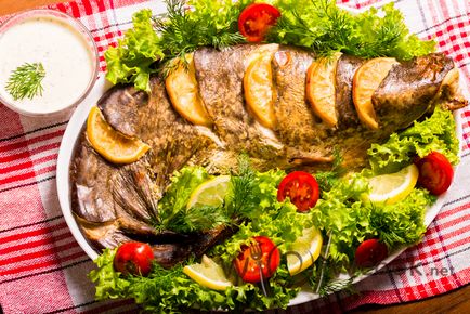 Catfish coapte în cuptor, rețeta cu o fotografie (fotografii) Catfish întregi coapte în cuptor, rețeta cu o fotografie