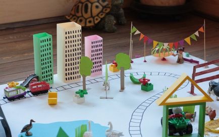 Construiește un oraș de hârtie jucărie