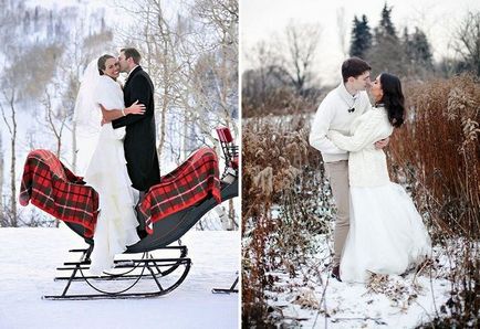 Nunta iarna - idei pentru neobișnuite frumos trage de iarnă fotografie