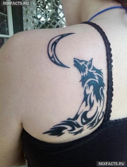 Wolf sensul tatuaj și fotografii