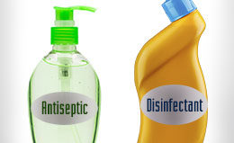 Care este diferența dintre un antiseptic si dezinfectant