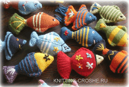 cârlig de pește tricotate și spițe