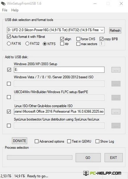 Instrucțiuni de utilizare Winsetupfromusb (winsetupfromusb) Instrucțiuni de utilizare Winsetupfromusb