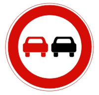 Conectați-vă cerc alb cu roșu - interzis circulația