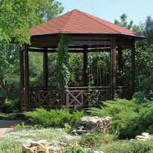 Gazebo pe parcelele de grădină