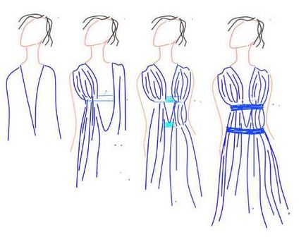 rochie stil grecesc, cu propriile lor mâini