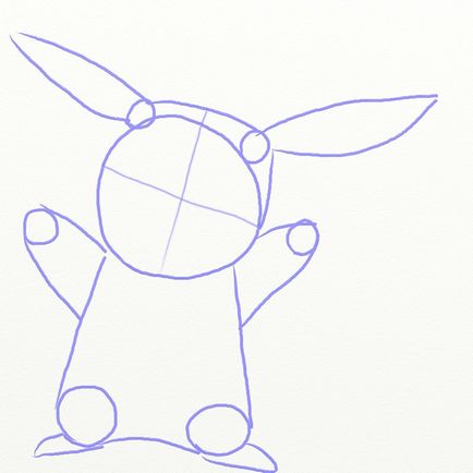 Cum de a desena Pokemon Pokemon Pikachu figura treptat creion