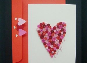 Carte poștală cu mâinile lor de la Quilling