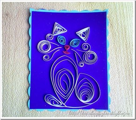 Carte poștală cu mâinile lor de la Quilling