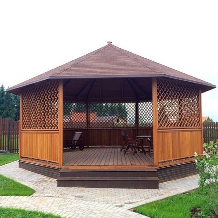 Gazebo pe parcelele de grădină