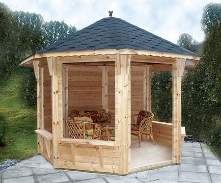 Gazebo pe parcelele de grădină