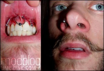 10 cele mai extreme piercing orale și modificări ale corpului