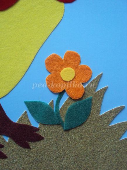 Aplicarea hârtie colorată cu mâinile de pui pentru copii 7-9 ani cu template-uri
