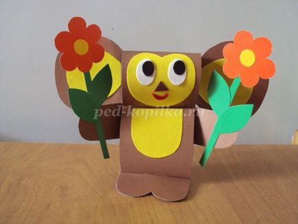 Cheburashka de hârtie cu propriile mâini pentru copii