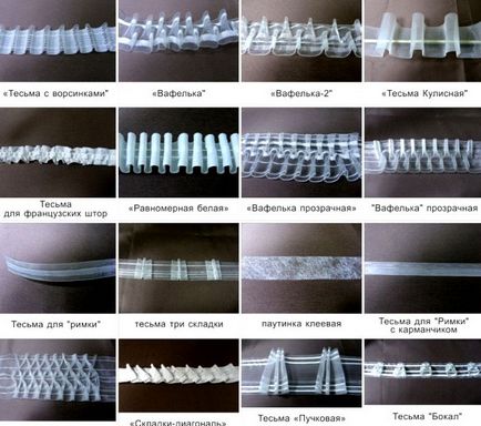 Benzi decorative pentru perdele cum să coase diferite tipuri de