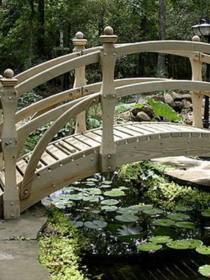 poduri decorative pentru grădină și grădinărit peisaj fotografie pod peste iaz la dacha