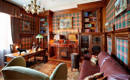 Design interior în stil clasic englezesc, cu fotografii ale grupului de pădure