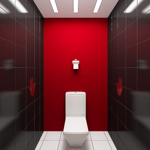 Design-ul de toaletă, un mic pătrat de design de toaletă, baie, articole de renovare, lecții, materiale video,