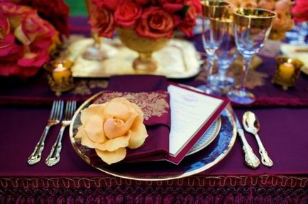 Tabelul perfectă setare pentru un reguli de nuntă și subtilități