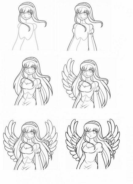 Cum de a desena un înger în etape