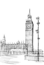 Cum de a desena etape creion Big Ben - odihna si turismul