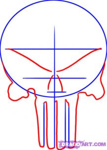 Cum de a desena un craniu și oase încrucișate, pas cu pas