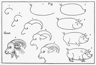 Cum de a desena o capră și o capră pentru copiii treptat creion capre an și imagini de oi amuzant ~