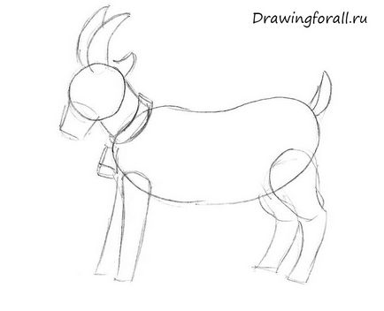 Cum de a desena o capră treptat creion