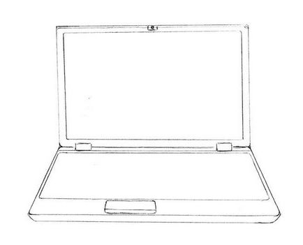 Cum de a desena un calculator laptop în etape creion