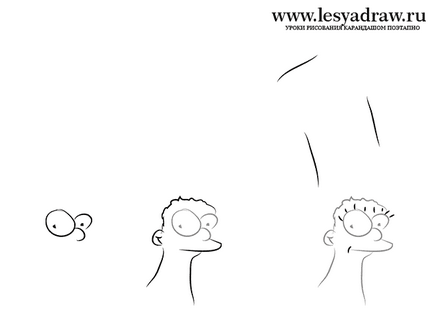 Cum de a desena un creion Simpsons etape