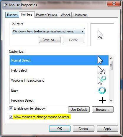 Cum se configurează mouse-ul peste Windows 7 pe laptop și PC