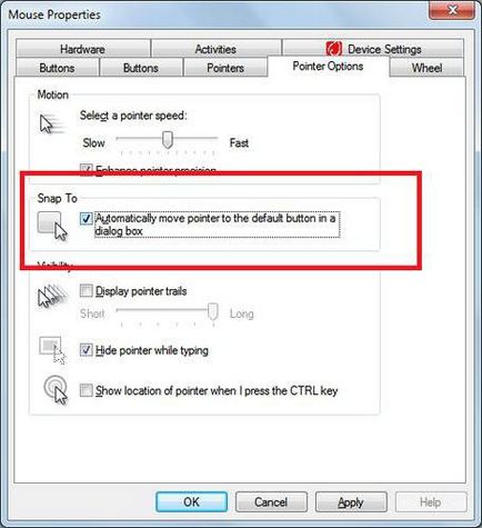 Cum se configurează mouse-ul peste Windows 7 pe laptop și PC