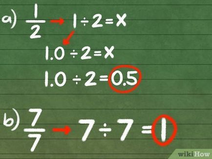 Cum se traduce fracții comune într-o zecimală 1