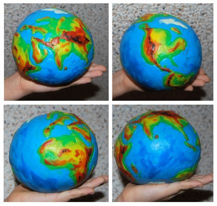 Cum de a face Globe de lut cu modelul lor de mâini pentru copii cu o fotografie de selecție